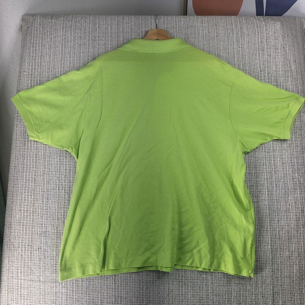 Lacoste Polo‎ Shirt Mens 3XL Green Classic Croc Logo Short Sleeve Casual Tennis - Picture 6 of 7